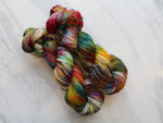 AFREMOV'S FAREWELL TO ANGER Hand-Dyed Yarn on Sparkly Merino Sock - Purple Lamb