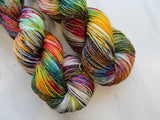 AFREMOV'S FAREWELL TO ANGER Hand-Dyed Yarn on Sparkly Merino Sock - Purple Lamb