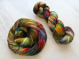 AFREMOV'S FAREWELL TO ANGER Hand-Dyed Yarn on Sparkly Merino Sock - Purple Lamb
