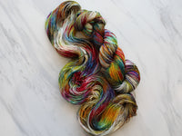 AFREMOV'S FAREWELL TO ANGER Hand-Dyed Yarn on Sparkly Merino Sock - Purple Lamb