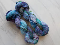 AFTER THE RAIN Indie-Dyed Yarn on Sparkly Merino Sock - Purple Lamb