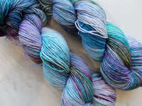 AFTER THE RAIN Indie-Dyed Yarn on Sparkly Merino Sock - Purple Lamb