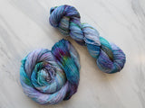 AFTER THE RAIN Indie-Dyed Yarn on Sparkly Merino Sock - Purple Lamb
