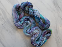 AFTER THE RAIN Indie-Dyed Yarn on Sparkly Merino Sock - Purple Lamb
