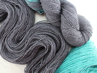 AGATE AND EMERALD on Sparkly Merino Sock - Assigned Pooling Colorway