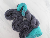 AGATE AND EMERALD on Sparkly Merino Sock - Assigned Pooling Colorway