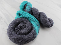 AGATE AND EMERALD on Sparkly Merino Sock - Assigned Pooling Colorway