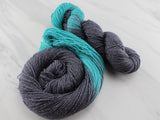 AGATE AND EMERALD on Sparkly Merino Sock - Assigned Pooling Colorway