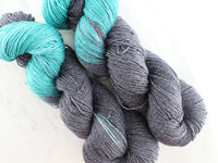 AGATE AND EMERALD on Sparkly Merino Sock - Assigned Pooling Colorway