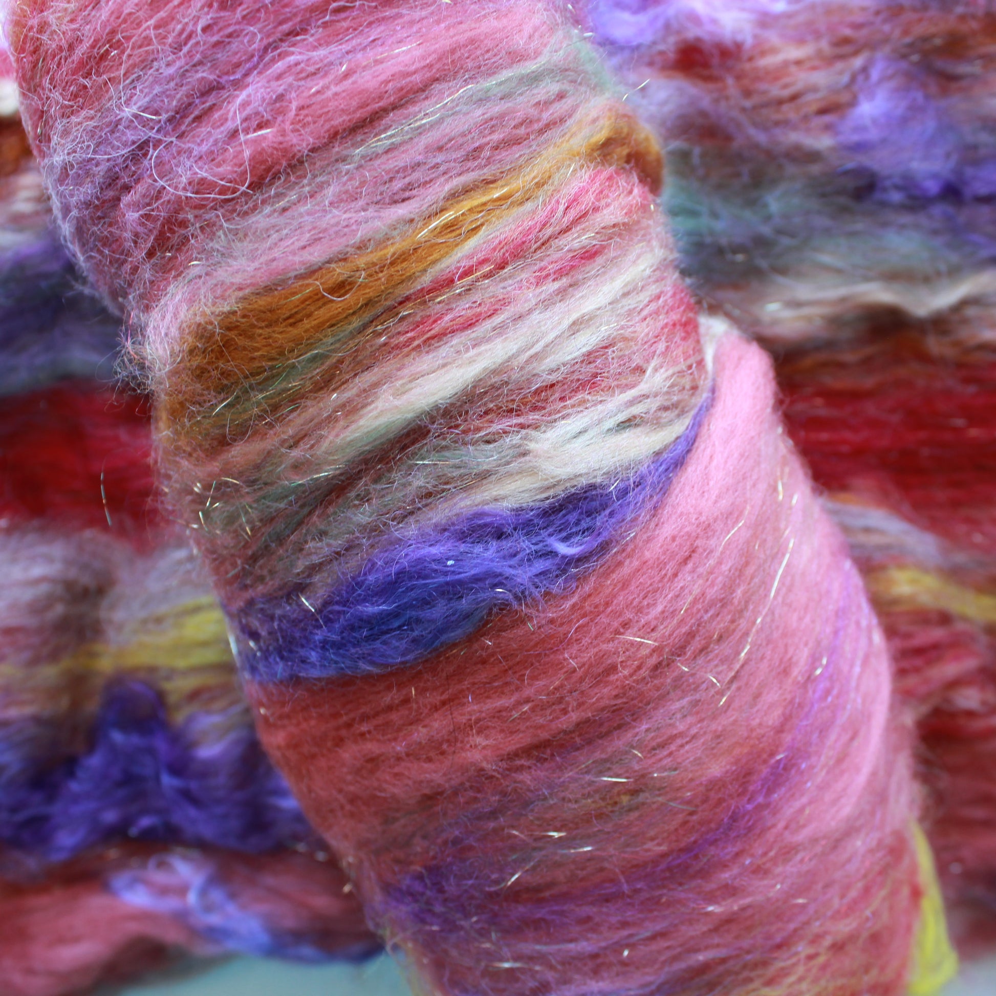 AUTUMN FESTIVAL Art Batts to Spin or Felt - Purple Lamb