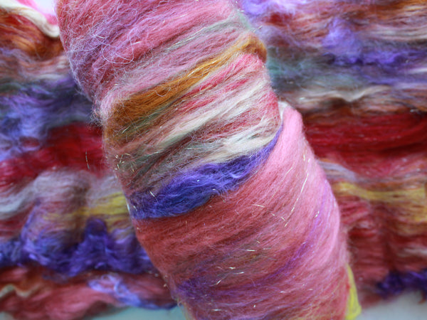 AUTUMN FESTIVAL Art Batts to Spin or Felt - Purple Lamb