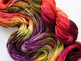 AUTUMN LEAVES Hand-Dyed Yarn on Squoosh DK - Purple Lamb