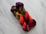 AUTUMN LEAVES Hand-Dyed Yarn on Squoosh DK - Purple Lamb