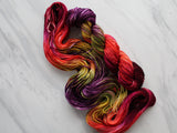 AUTUMN LEAVES Hand-Dyed Yarn on Squoosh DK - Purple Lamb