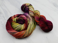 AUTUMN LEAVES Indie-Dyed Yarn on Stained Glass Sock - Purple Lamb
