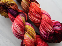 AUTUMN LEAVES Hand-Dyed Yarn on Sock Perfection - Purple Lamb
