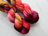 AUTUMN LEAVES Hand-Dyed Yarn on Sock Perfection - Purple Lamb