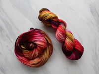 AUTUMN LEAVES Hand-Dyed Yarn on Sock Perfection - Purple Lamb