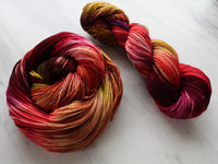 AUTUMN LEAVES Hand-Dyed Yarn on Sock Perfection - Purple Lamb