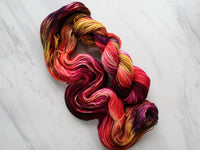 AUTUMN LEAVES Hand-Dyed Yarn on Sock Perfection - Purple Lamb