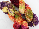 AUTUMN LEAVES Hand-Dyed Yarn on Squiggle Sock - Purple Lamb
