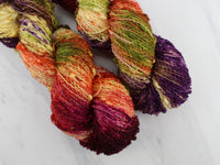 AUTUMN LEAVES Hand-Dyed Yarn on Squiggle Sock - Purple Lamb