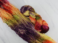 AUTUMN LEAVES Hand-Dyed Yarn on Squiggle Sock - Purple Lamb