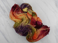 AUTUMN LEAVES Hand-Dyed Yarn on Squiggle Sock - Purple Lamb