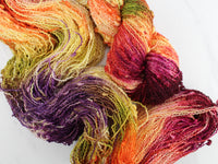 AUTUMN LEAVES Hand-Dyed Yarn on Squiggle Sock - Purple Lamb