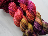 AUTUMN LEAVES on So Silky Sock - Purple Lamb