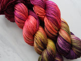 AUTUMN LEAVES on So Silky Sock - Purple Lamb