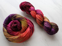AUTUMN LEAVES on So Silky Sock - Purple Lamb