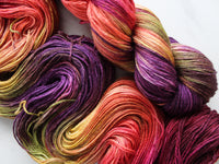 AUTUMN LEAVES on So Silky Sock - Purple Lamb