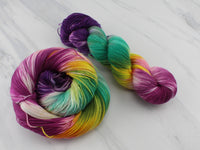 BOUQUET Indie-Dyed Yarn on Feather Sock - Purple Lamb