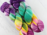 BOUQUET Indie-Dyed Yarn on Feather Sock - Purple Lamb