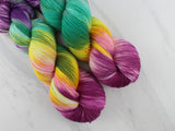 BOUQUET Indie-Dyed Yarn on Feather Sock - Purple Lamb