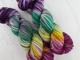 BOUQUET Indie-Dyed Yarn on Stained Glass Sock - Purple Lamb