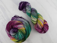 BOUQUET Indie-Dyed Yarn on Stained Glass Sock - Purple Lamb