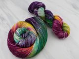 BOUQUET Handdyed on Sparkly Merino Sock Yarn - Purple Lamb