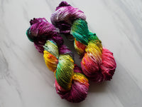 BOUQUET Hand-Dyed Yarn on Squiggle Sock - Purple Lamb