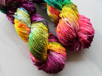 BOUQUET Hand-Dyed Yarn on Squiggle Sock - Purple Lamb