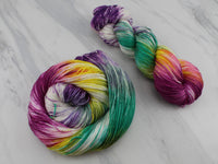 BOUQUET on So Silky Sock - Purple Lamb