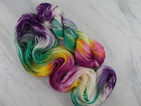 BOUQUET on So Silky Sock - Purple Lamb