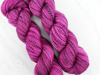 BURGUNDY ROSE Indie-Dyed Yarn on Stained Glass Sock - Purple Lamb