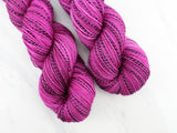 BURGUNDY ROSE Indie-Dyed Yarn on Stained Glass Sock - Purple Lamb