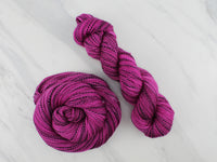 BURGUNDY ROSE Indie-Dyed Yarn on Stained Glass Sock - Purple Lamb