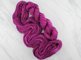 BURGUNDY ROSE Indie-Dyed Yarn on Stained Glass Sock - Purple Lamb