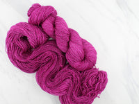 BURGUNDY ROSE Hand-Dyed Yarn on Sparkly Merino Sock Yarn - Purple Lamb