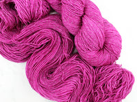 BURGUNDY ROSE Hand-Dyed Yarn on Sparkly Merino Sock Yarn - Purple Lamb