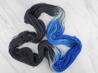 Butterfly Collection - BLUE MOON BUTTERFLY Hand-Dyed Yarn on Stained Glass Sock - Purple Lamb